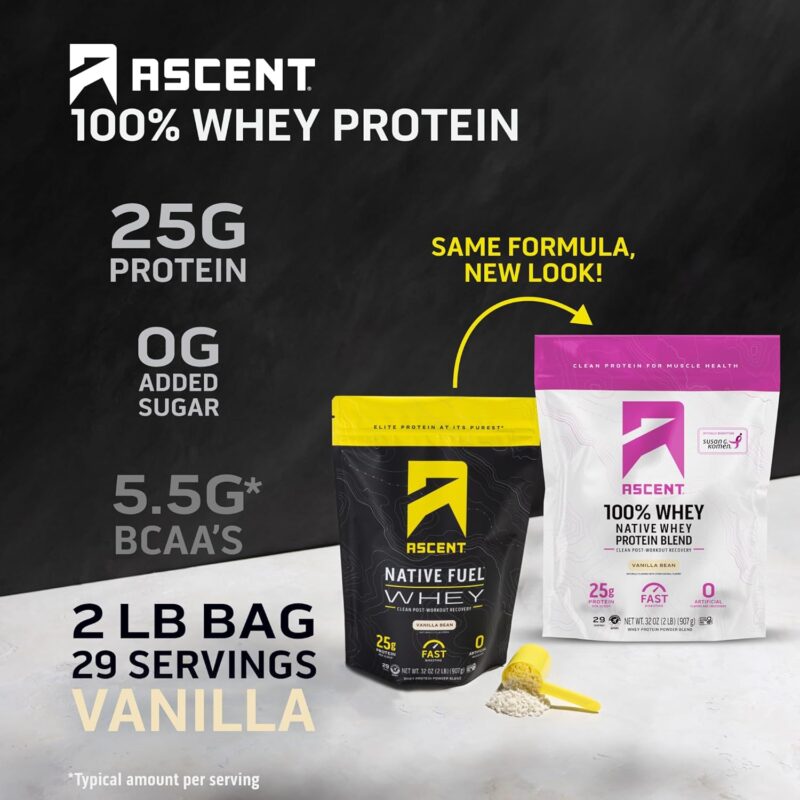 Ascent 100% Whey Protein Powder, is one of the protein powder options for weight loss