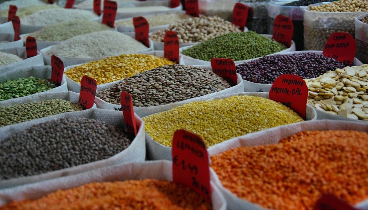 A stall selling cereal