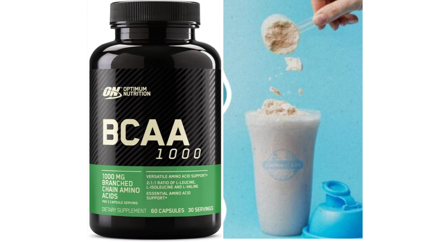 mix of protein powder and BCAAs